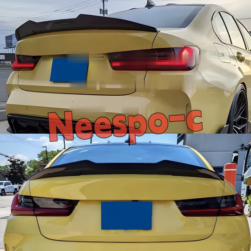 NeespoC Rear Spoiler Fit for BMW 3 Series G20 330i/ 330e/ 340i/ M340i/ M3 G80 2019-2025 Trunk Duckbill Wing, Gloss Black PSM Style Decklid Lip Exterior Accessories - Image 4